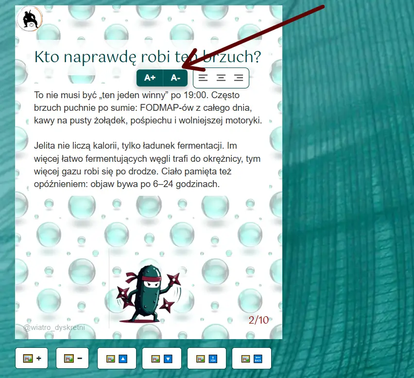 Krok 4 – Sterowanie wielkością czcionki