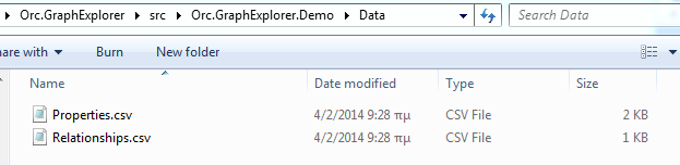 Graph Explorer data files