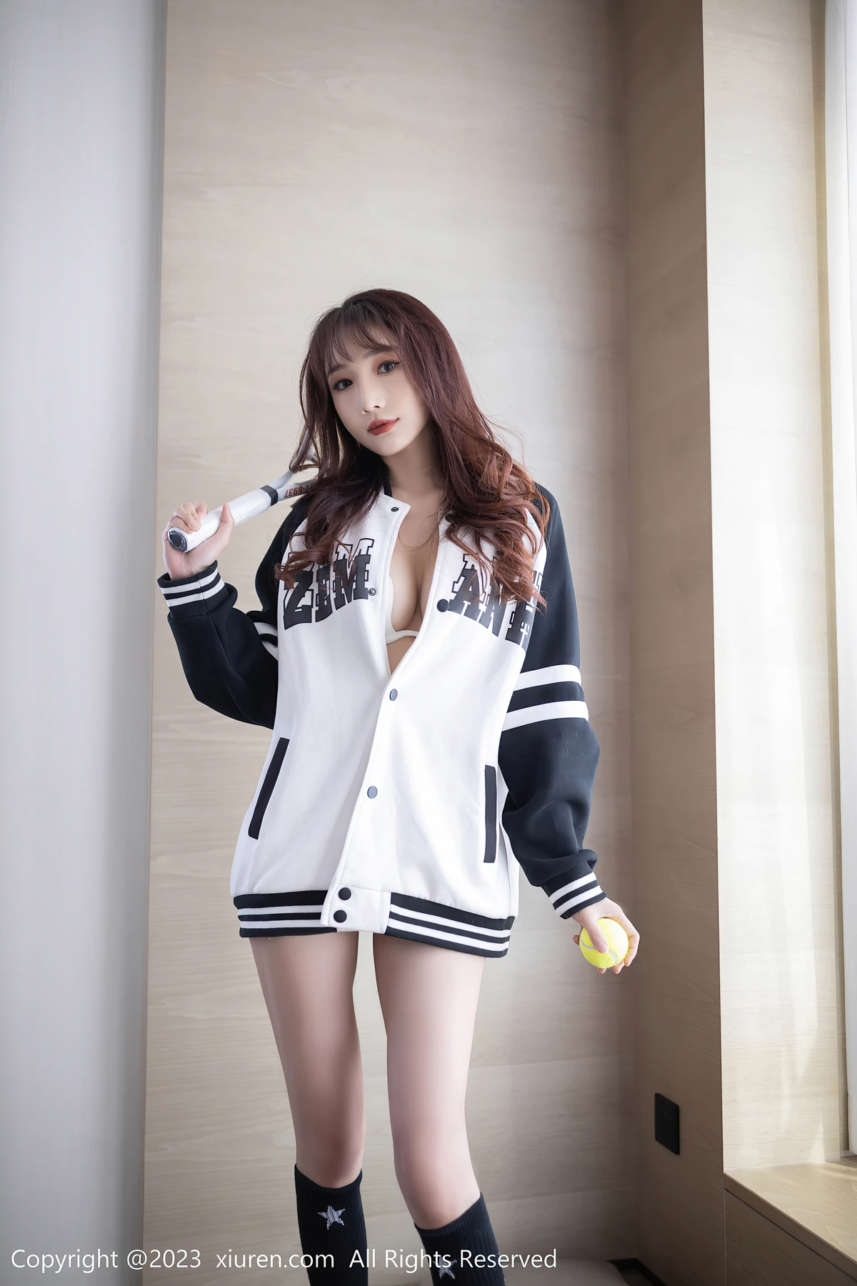 XiuRen No.6884 陆萱萱网球写真杀疯了！看完想拉女友拍同款的举个手！ - 3