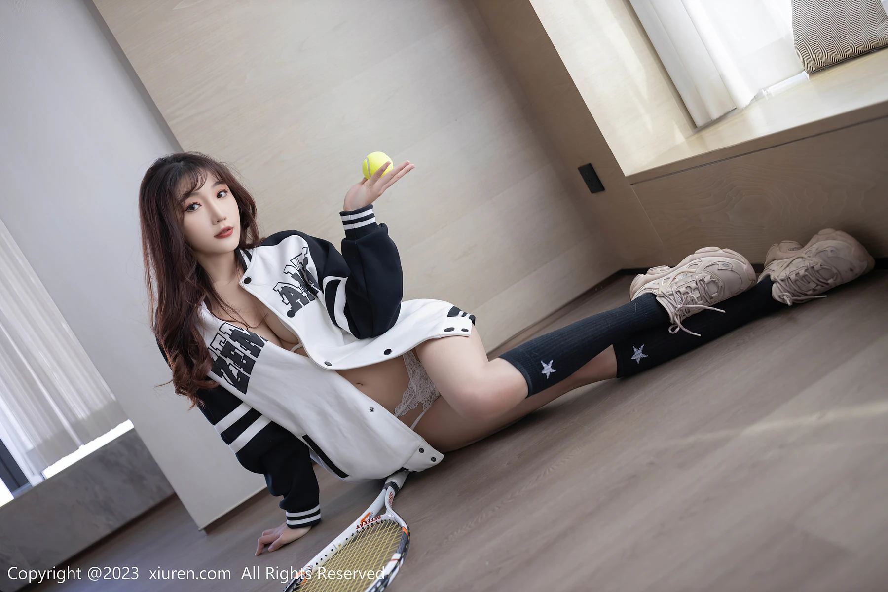 XiuRen No.6884 陆萱萱网球写真杀疯了！看完想拉女友拍同款的举个手！ - 5