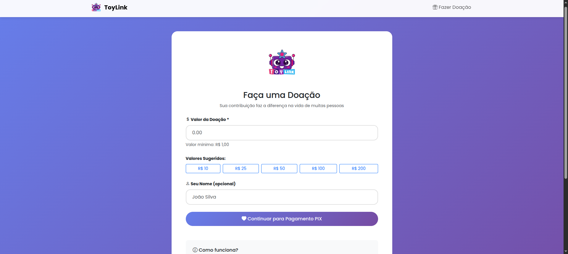 Página de Pagamento