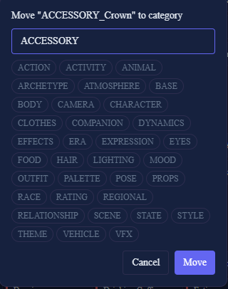 Move to category