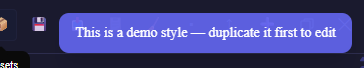 Read-only sample style