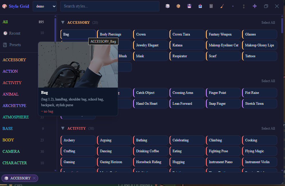 Thumbnail hover preview