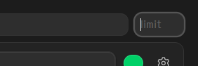 Limit input filter beside the search bar in settings