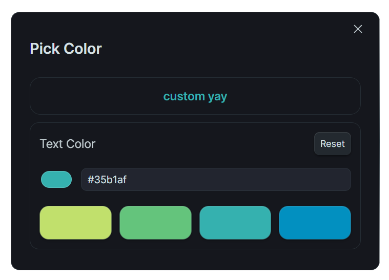 Custom Swatches in Color Picker