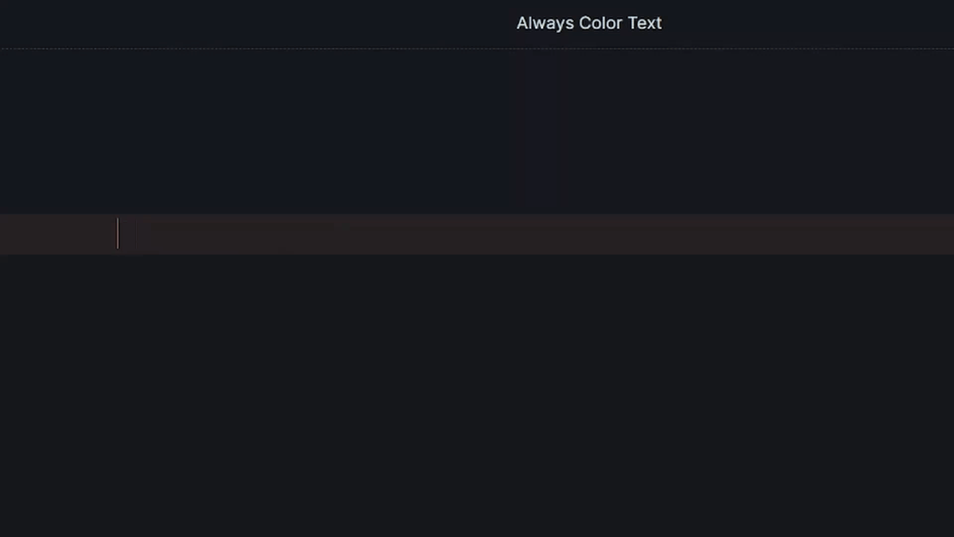 highlight coloring example in editor