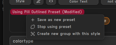Preset Label Options