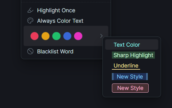 Quick Colors and Quick Styles