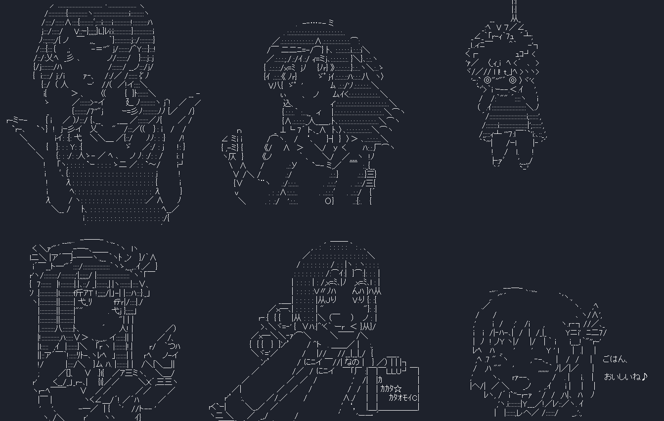 List of ascii arts