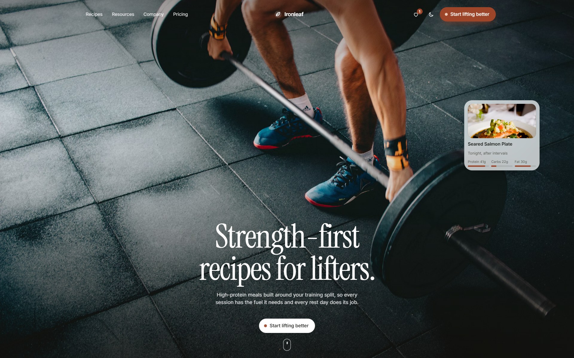 Meal Planning App Landing Page preview