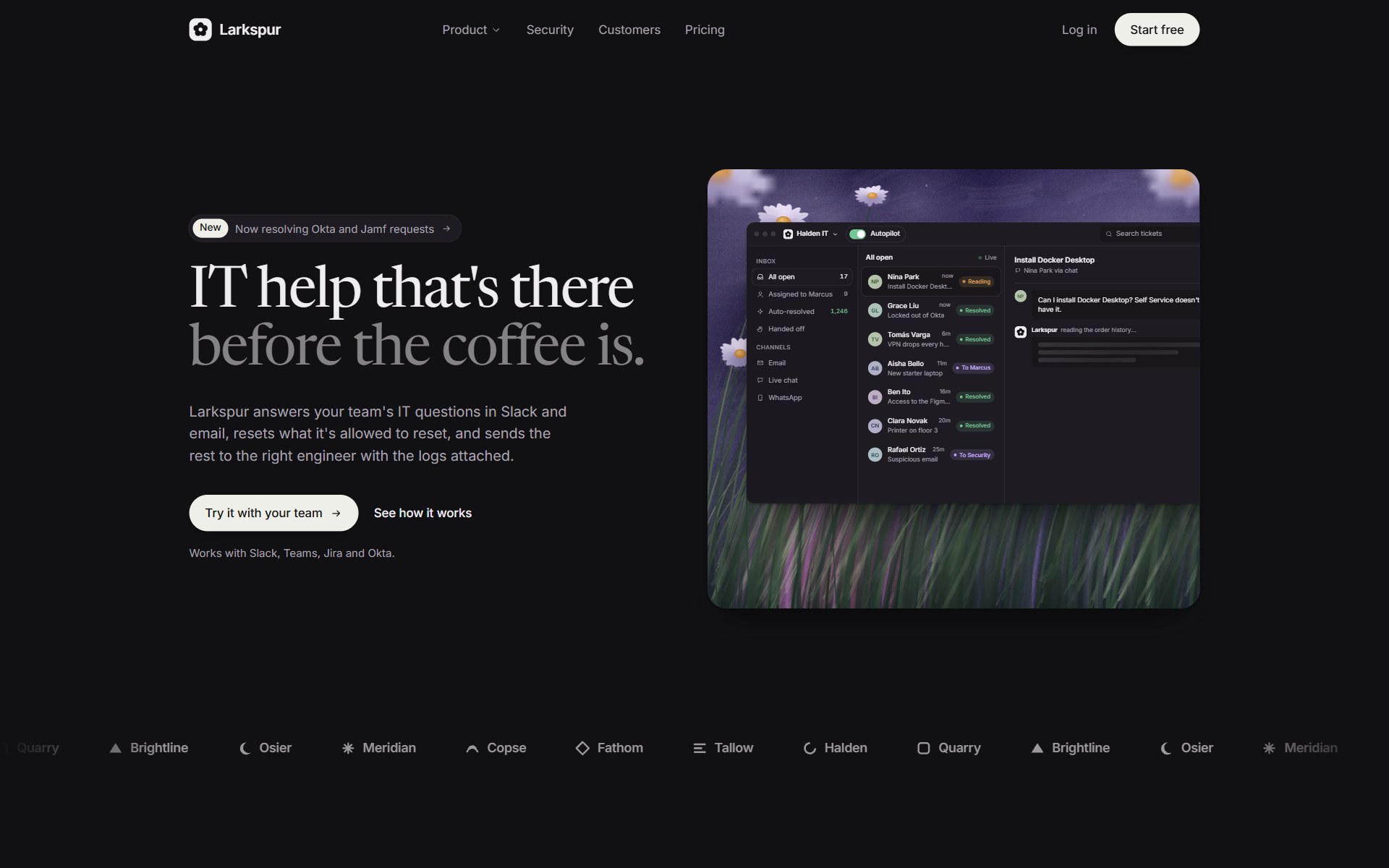 AI Customer Support Landing Page preview