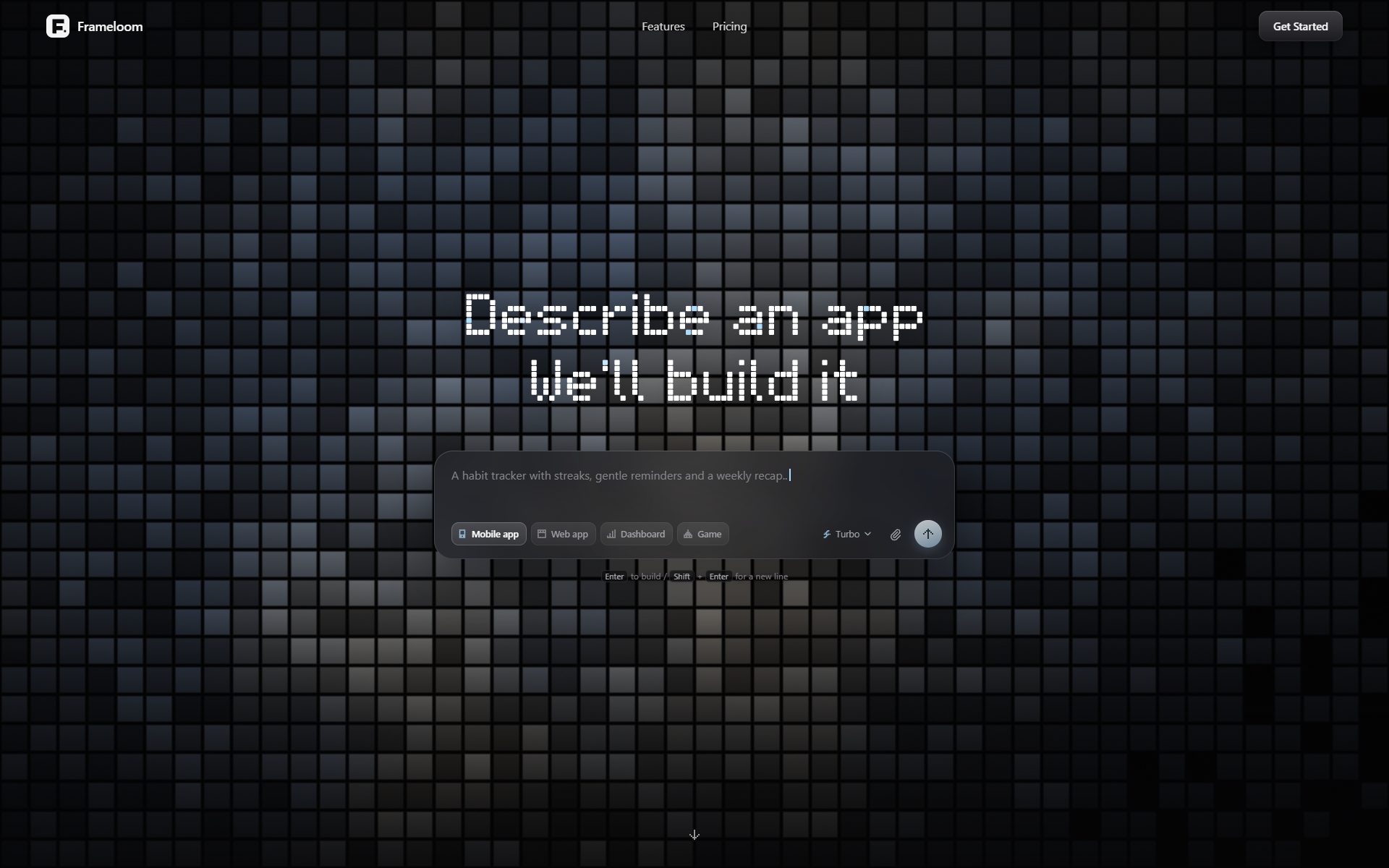 AI App Builder Landing Page Template preview