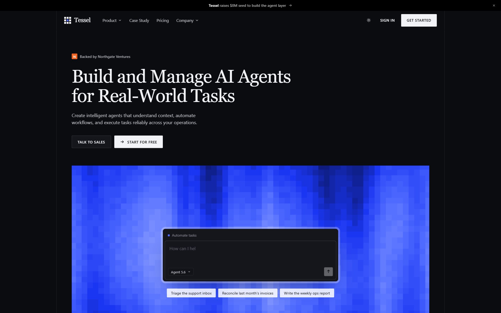 AI Agent Platform Landing Page preview
