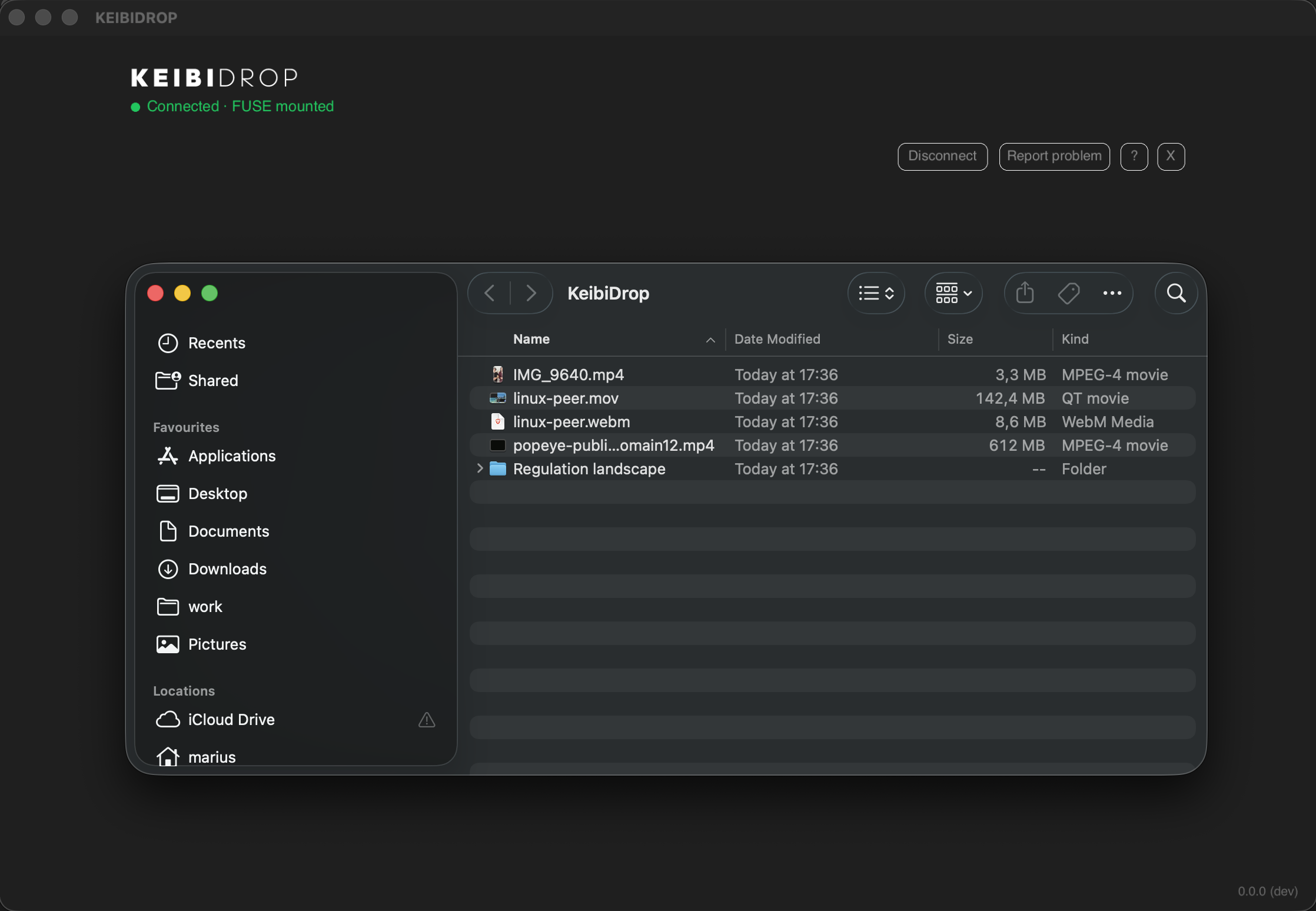 Shared files in Finder