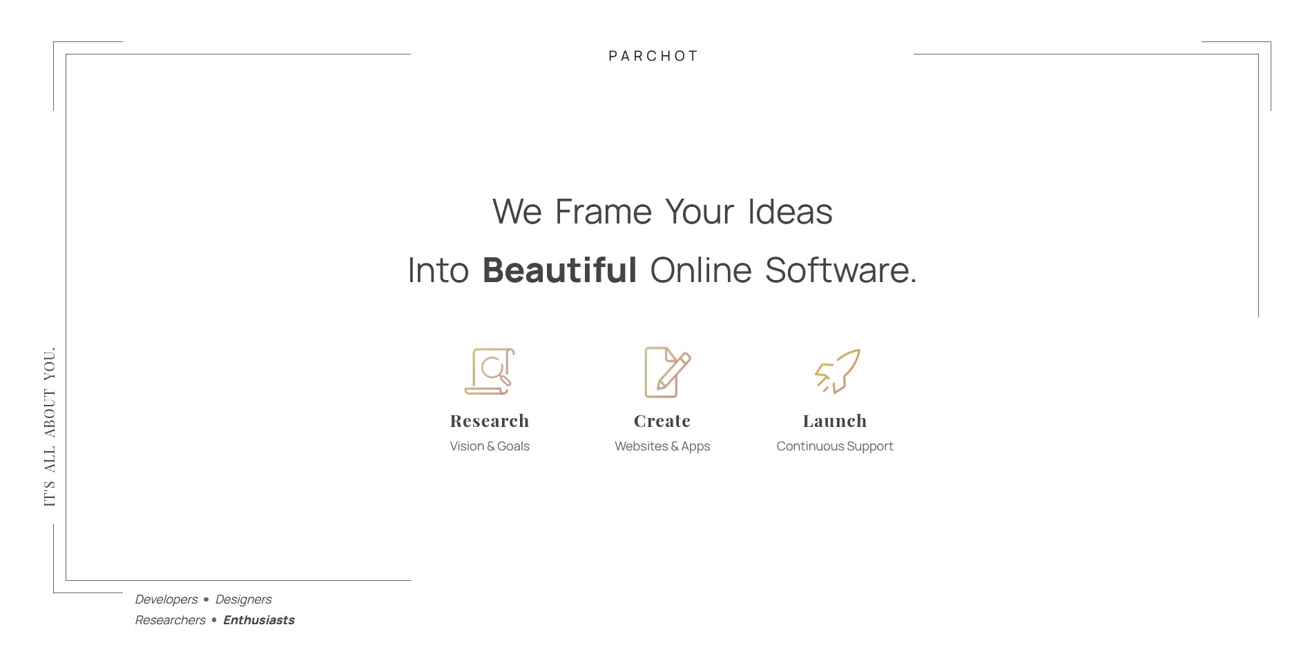 Screenshot of Parchot website