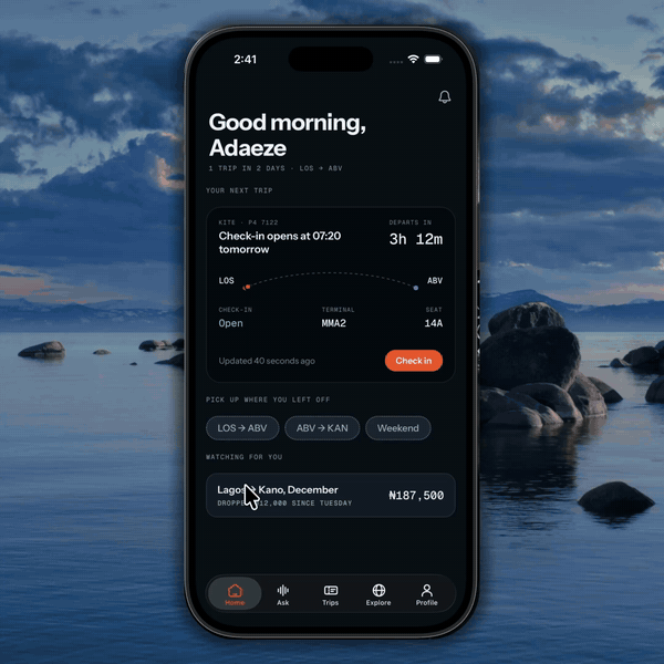 Native Liquid Glass tab selection and compact-on-scroll behavior