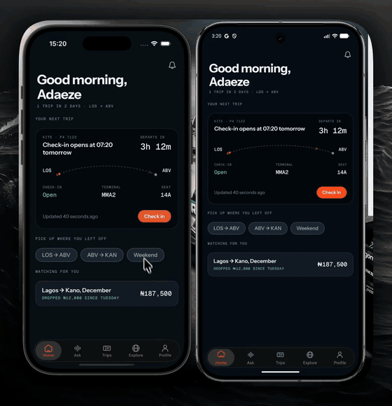 Android and older-iOS fallback tab selection and compact-on-scroll behavior