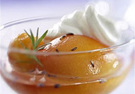 Coulis of Peaches with Lavender Honey
