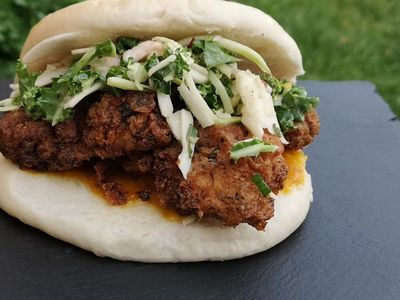 Spicy Coconut Fried Chicken Sandwich