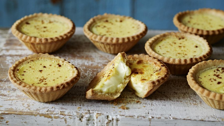 Sweet Custard Tart with Poached Prunes