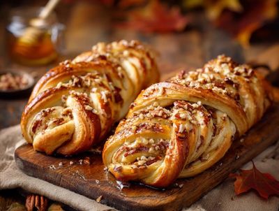 Pecan Nut Pastry Plait