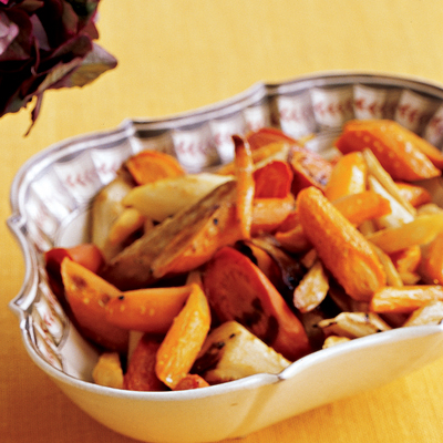 Chanternay Carrots and Parsnips with Maple Syrup and a Mustard Glaze