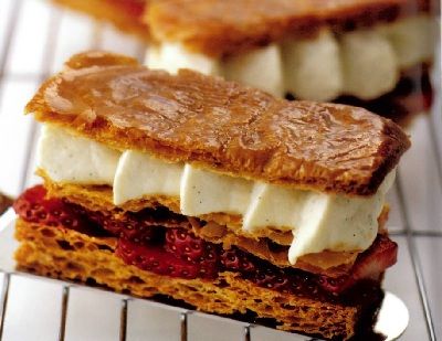 Glazed Strawberry Mille-Feuilles