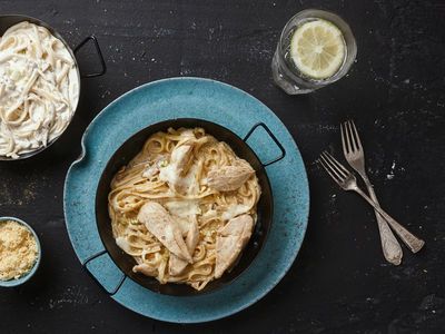 Fettuccine with Chicken and Dolcelatte
