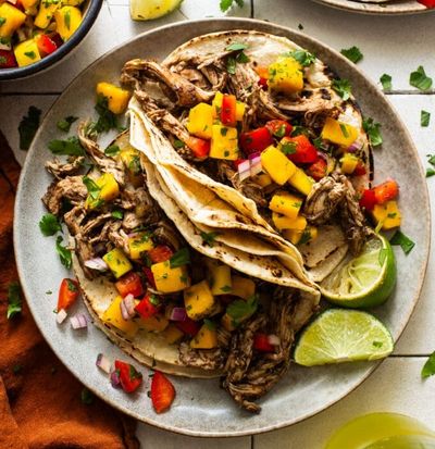 Slow-Cooker Jerk Chicken Tacos