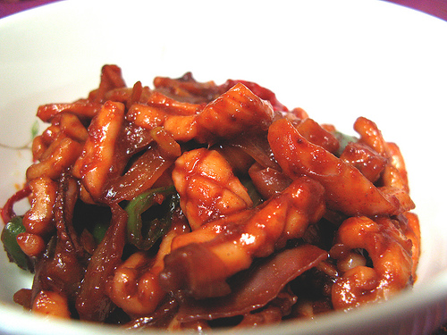 Flash Fried Squid with Paprika and Garlic