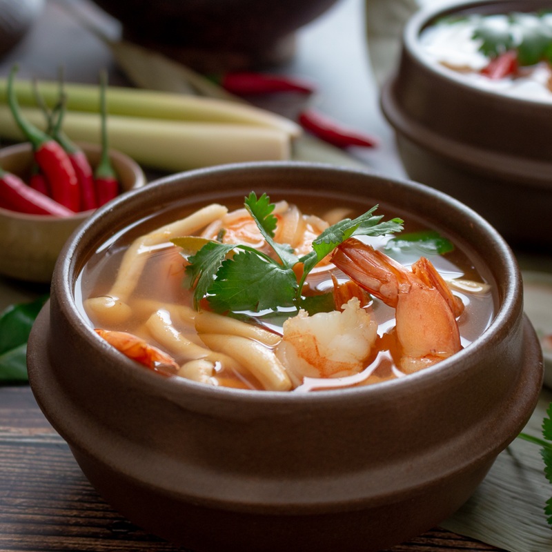 Hot and Sour Prawn Soup