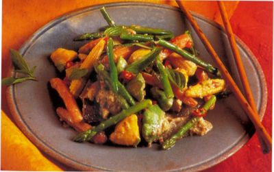 Fiery Vegetables in Coconut Milk