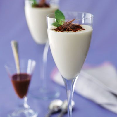 White Chocolate Sauce with Mint
