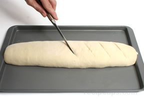 A freshly baked baguette