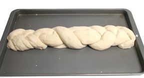 The shaped braid, ready for the final prove