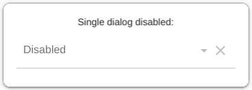 Single dialog disabled