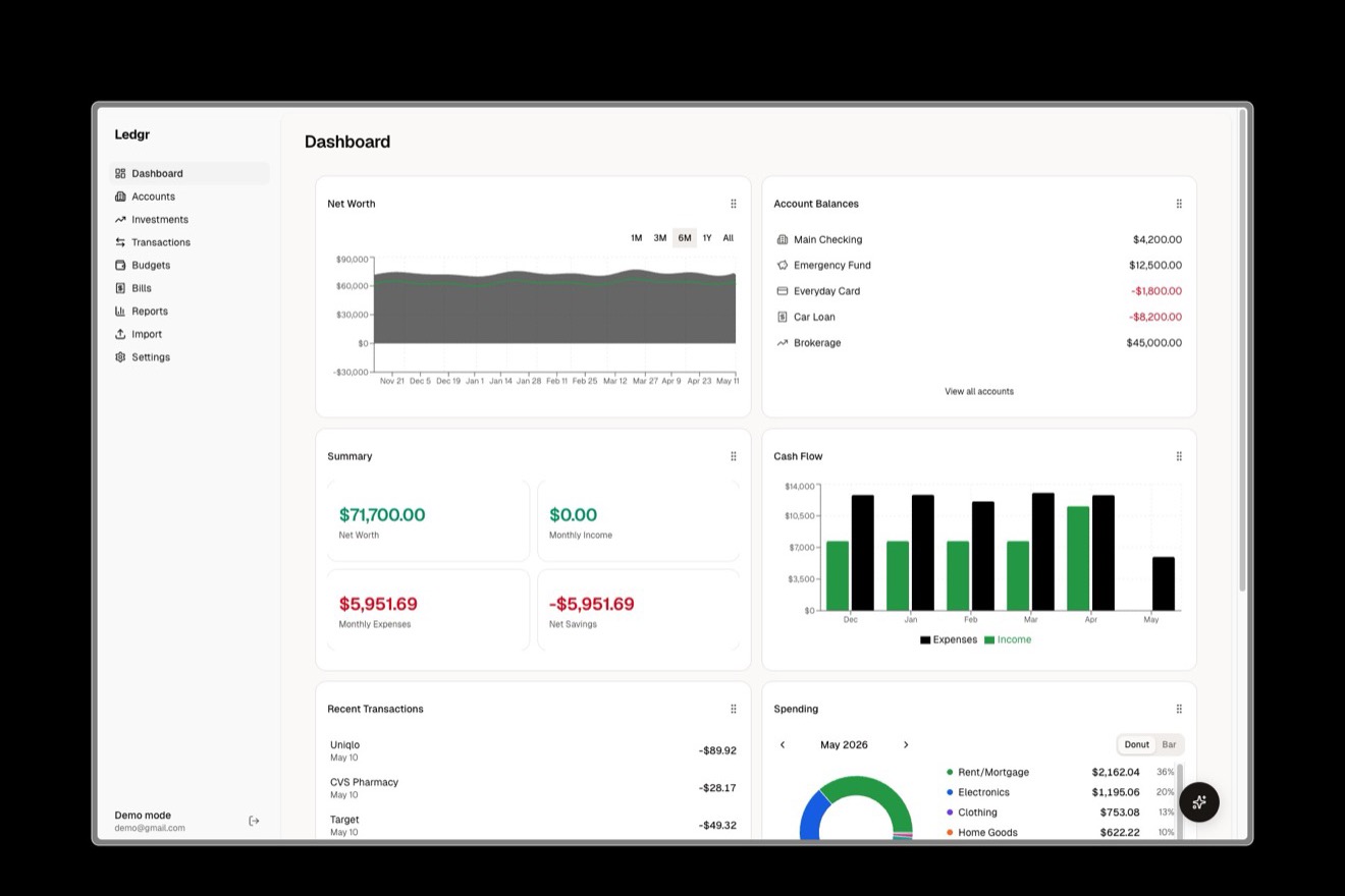 Ledgr Dashboard