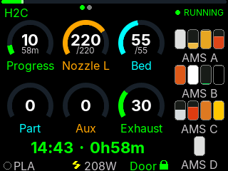 Gauges print screen, 320x240 landscape
