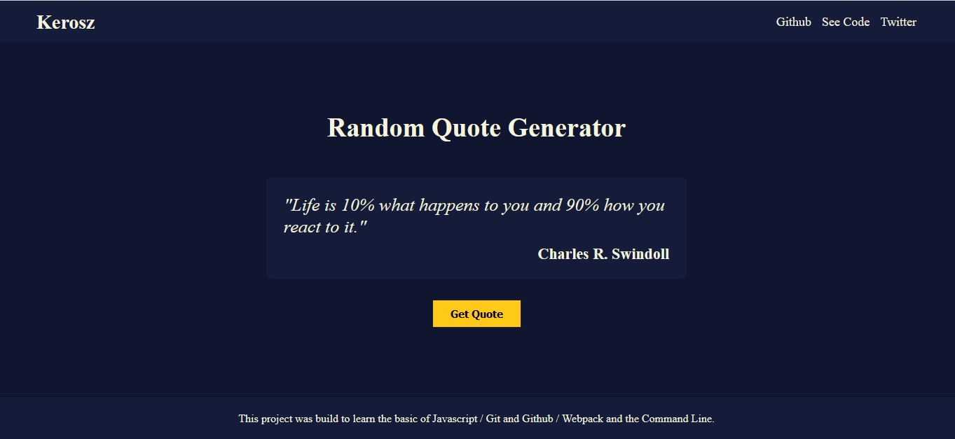 GitHub - Kerosz/quote-generator: A quote generator program, every time ...