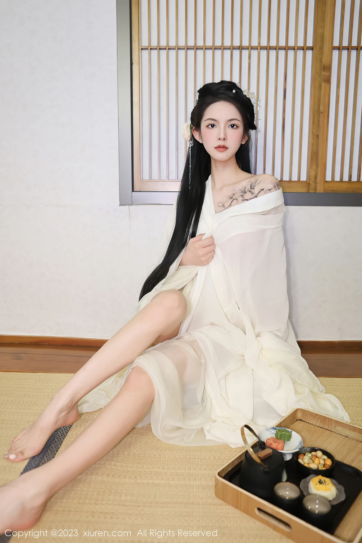 XiuRen No.6430 乔一一 温泉白纱古装写真：82帧藏不住的鲜活美，现在拍才不亏 - 3