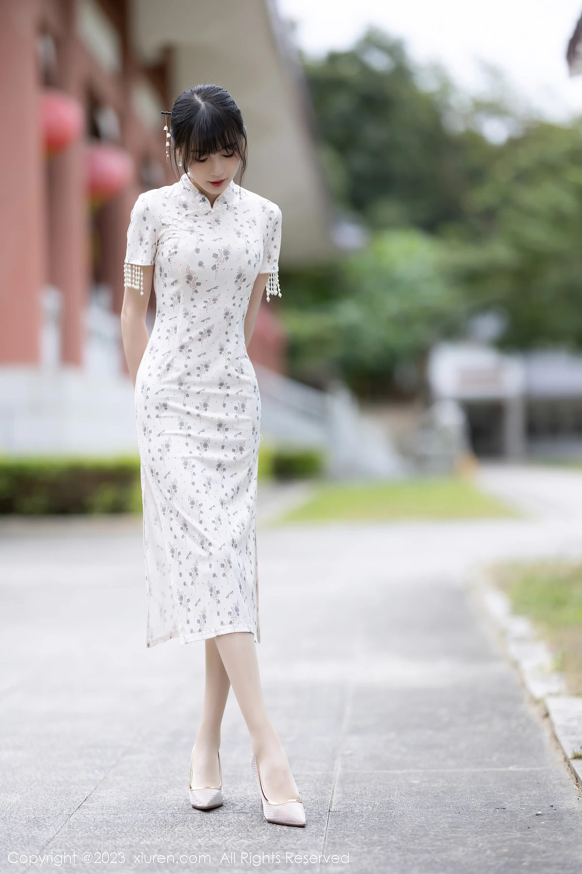 XiuRen No.6346 林星阑海南旅拍:短款旗袍藏甜媚,85张写真锁死24岁鲜活美 - 6