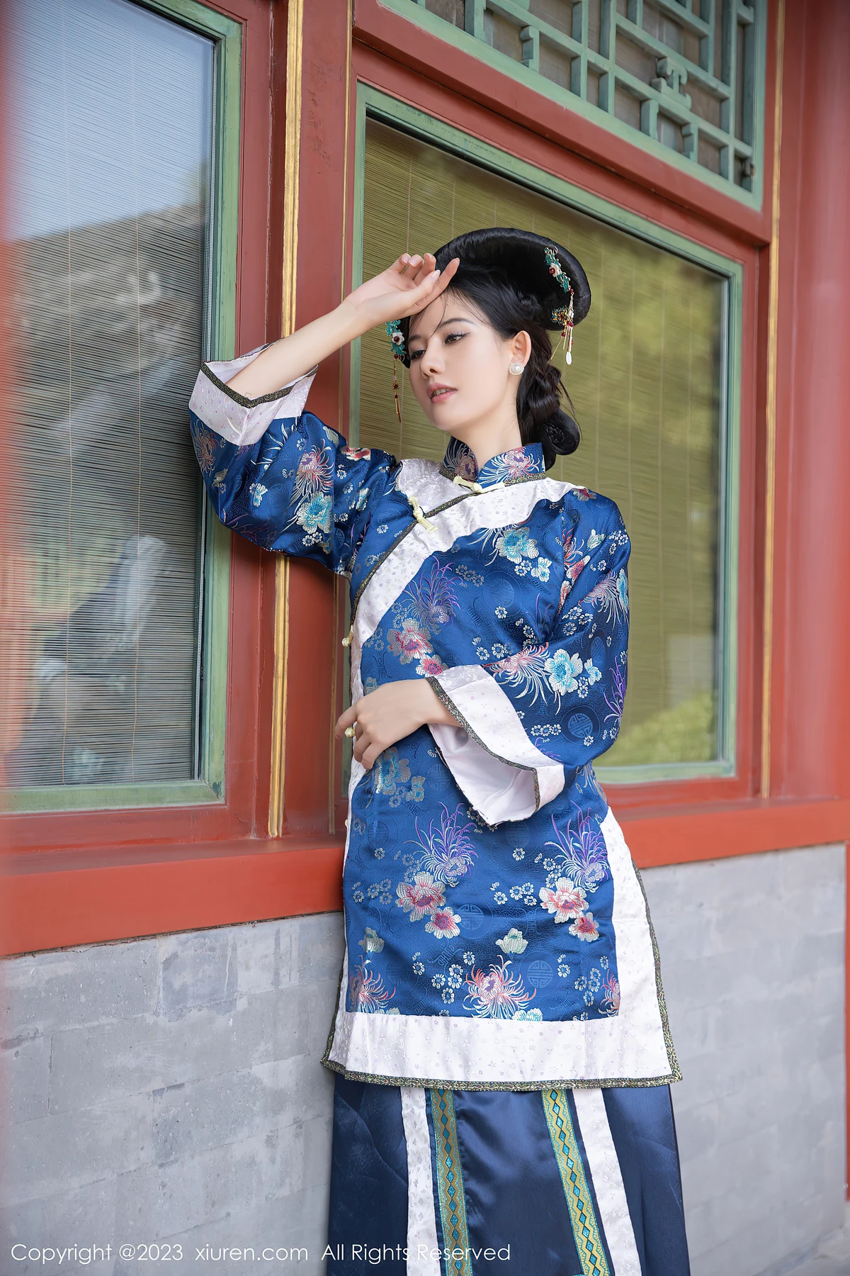 XiuRen No.6398 就是阿朱啊:宫廷装+蓝睡衣双重魅惑,86张写真美到心颤! - 7