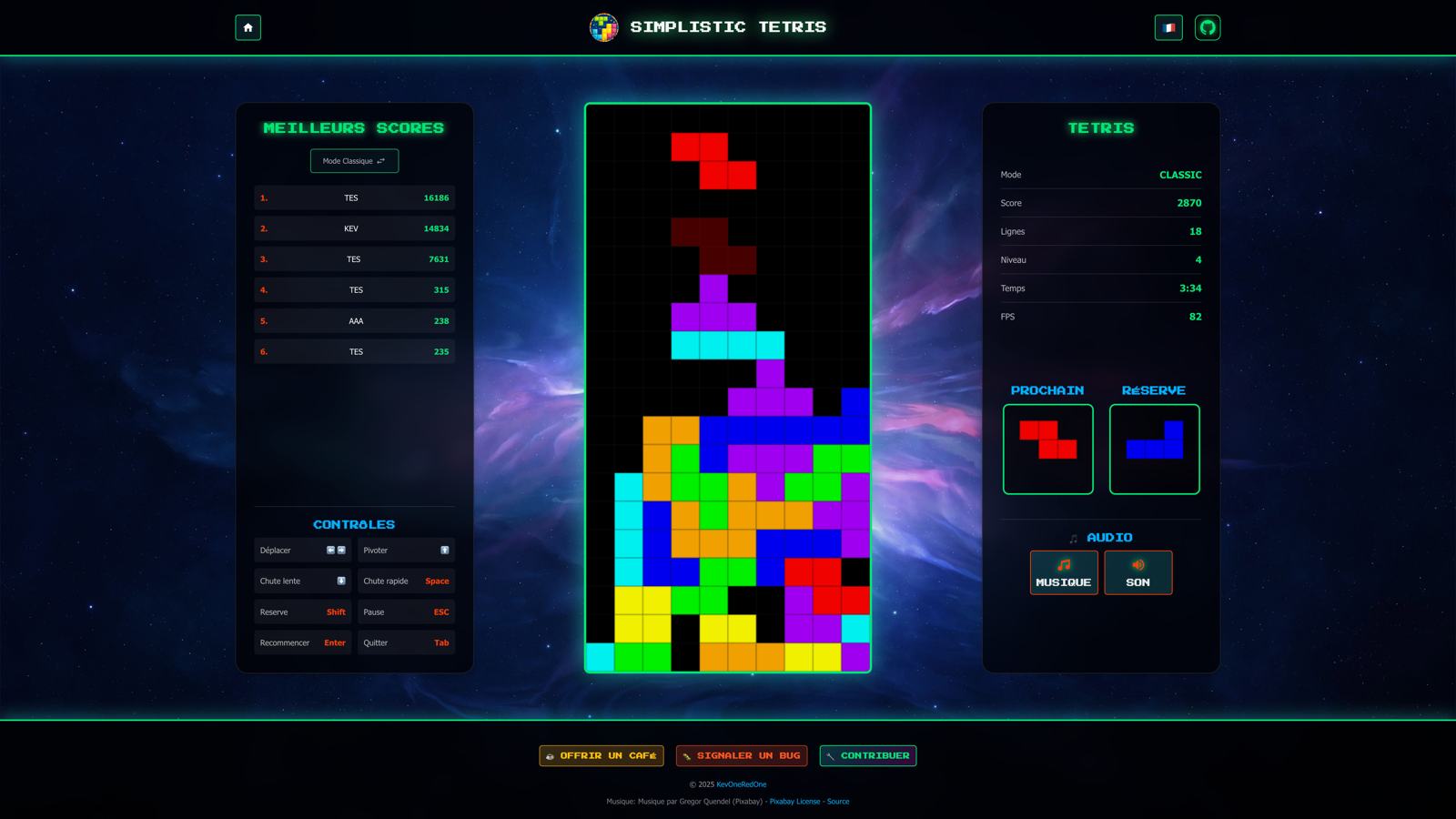 Simplistic Tetris preview