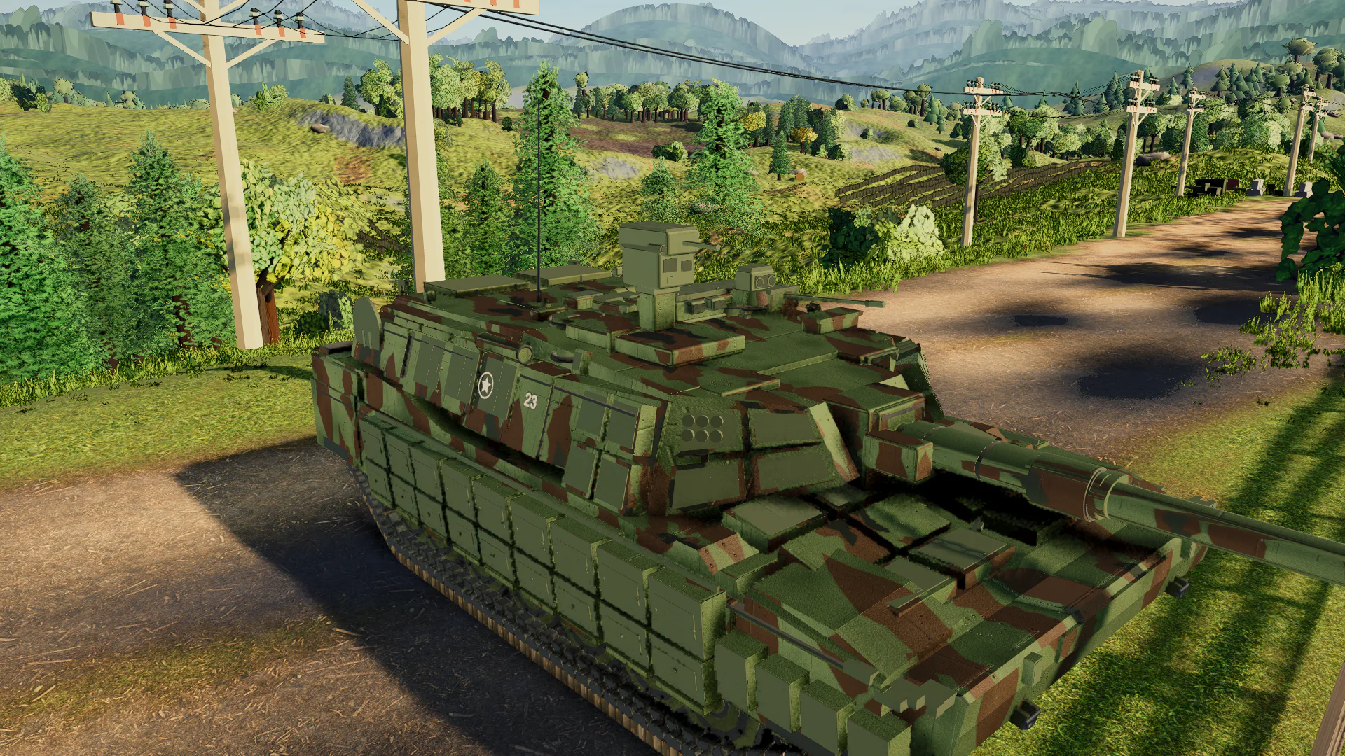 Close inspection of a first-party procedural modern tank