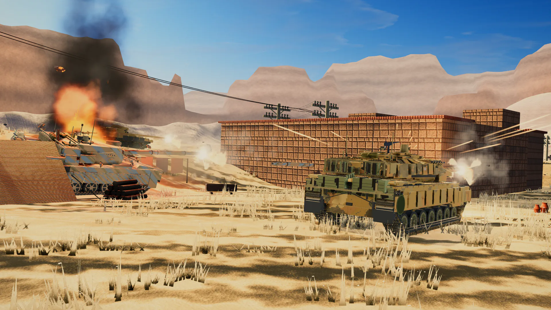 Desert overwatch line under fire