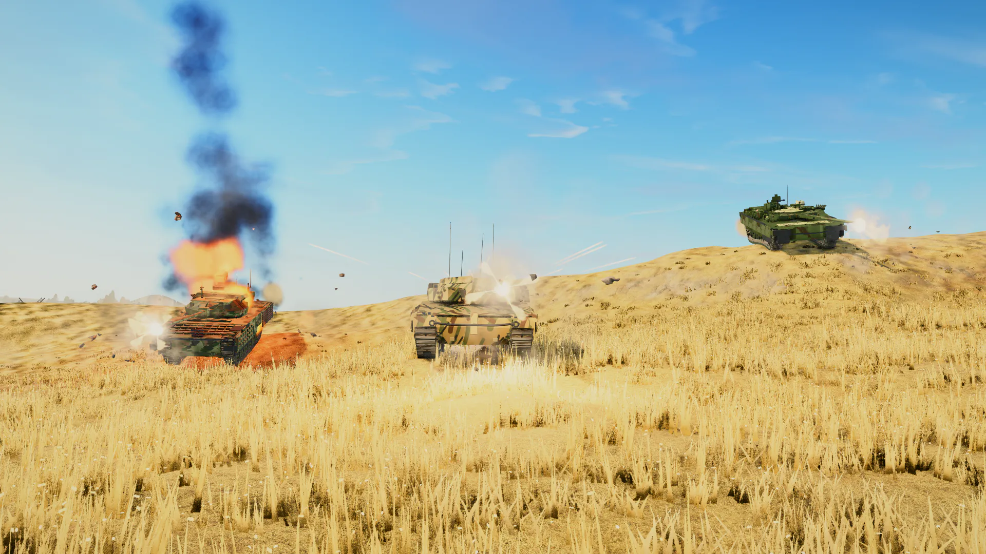 Armored charge across the steppe