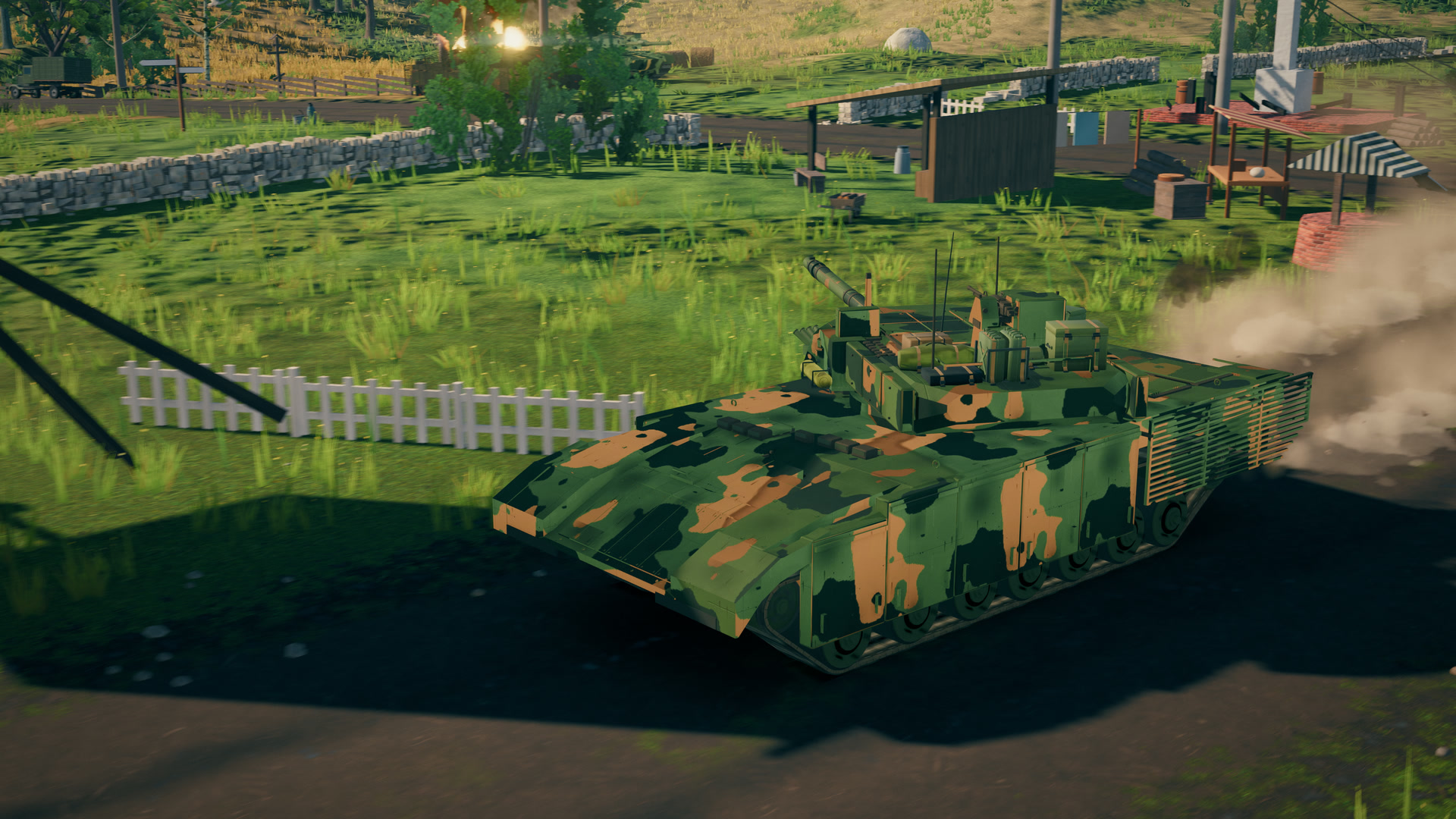 Open the T-14 Armata past the barns take