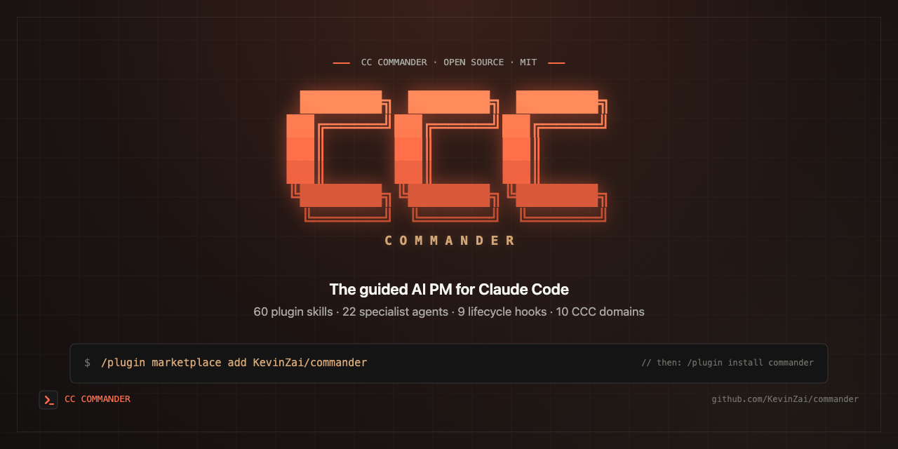CC Commander — The guided AI PM for Claude Code