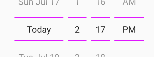 react native date picker divider separator color